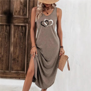 Sleeveless Printed Dress